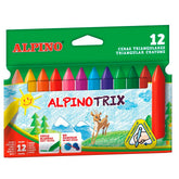 CERAS ALPINOTRIX 12 COLORES SURTIDOS | 12 UNIDADES | (ALPINO)